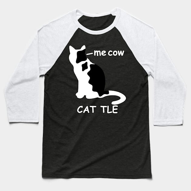 OCD Obsessive Cow Disorder  Funny Cat Baseball T-Shirt by BraaiNinja